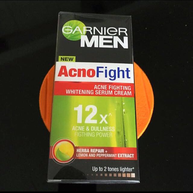 garnier men acno fight acne fighting whitening serum cream