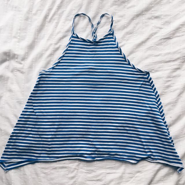 hollister blue and white striped dress