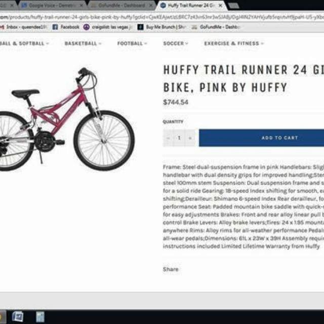 HUFFY TRAIL RUNNER 24 GIRLS BIKE PINK BY HUFFY 250 on Carousell