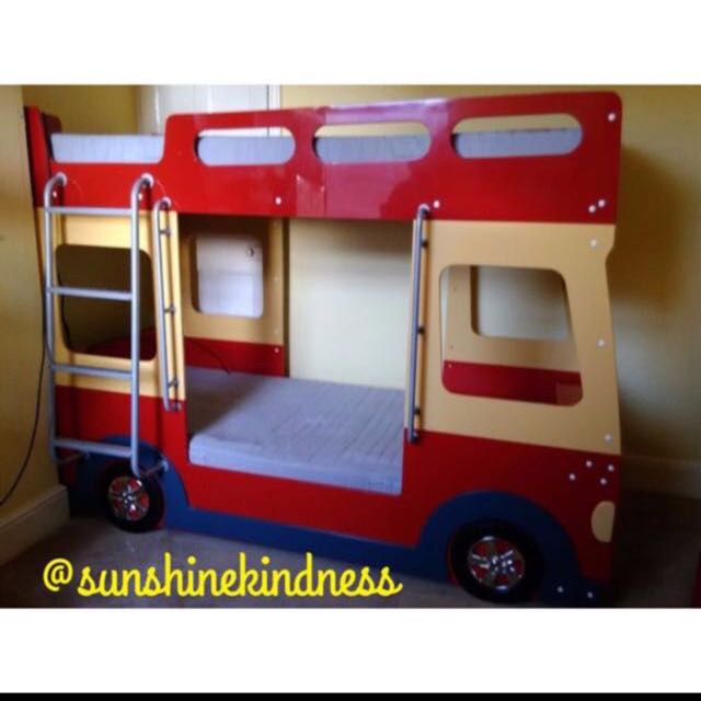 Originally 999 Double Decker City Bus Children Bunk Bed With