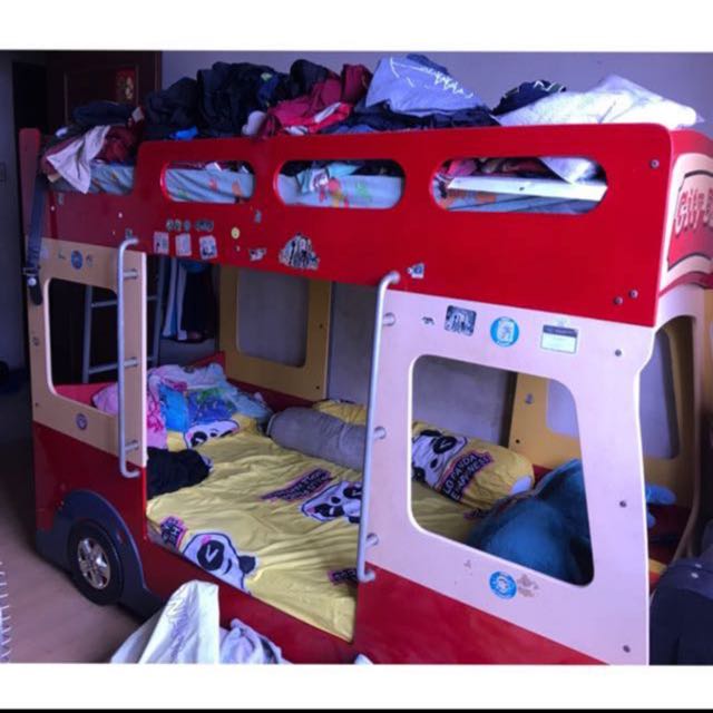 [Originally $999] Double Decker City Bus Children Bunk Bed with