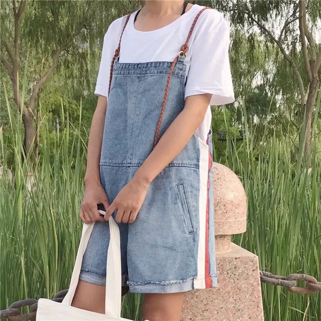 thin strap dungarees