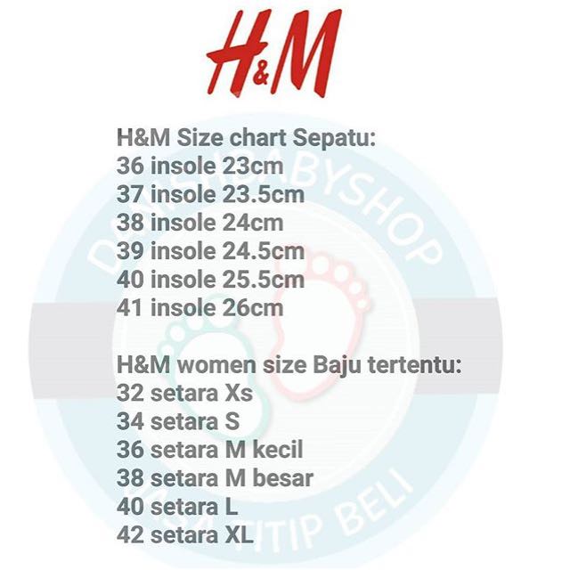 Hm Size Chart