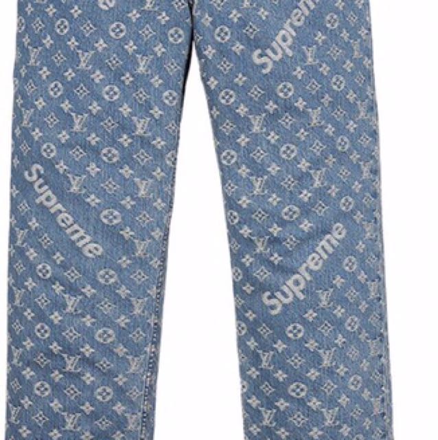 Limited Ed Louis Vuitton X Supreme Jeans, Men's Fashion, Bottoms, Jeans on  Carousell