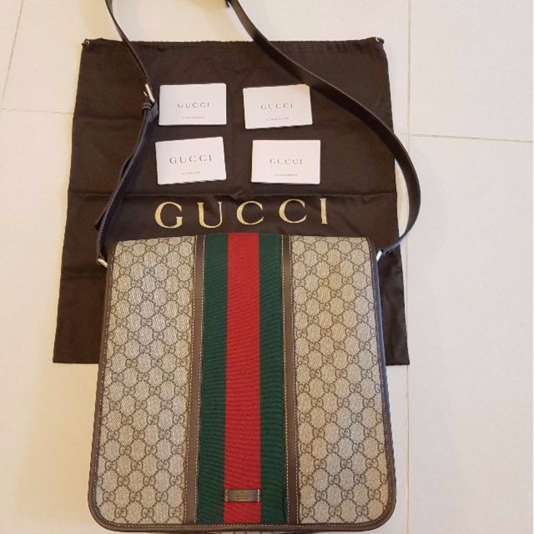 Authentic Large Gucci Sling Bag, Men's 
