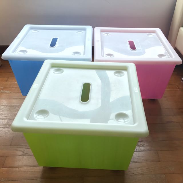 IKEA Vessla Storage Boxes With Wheels, Furniture & Home Living, Home