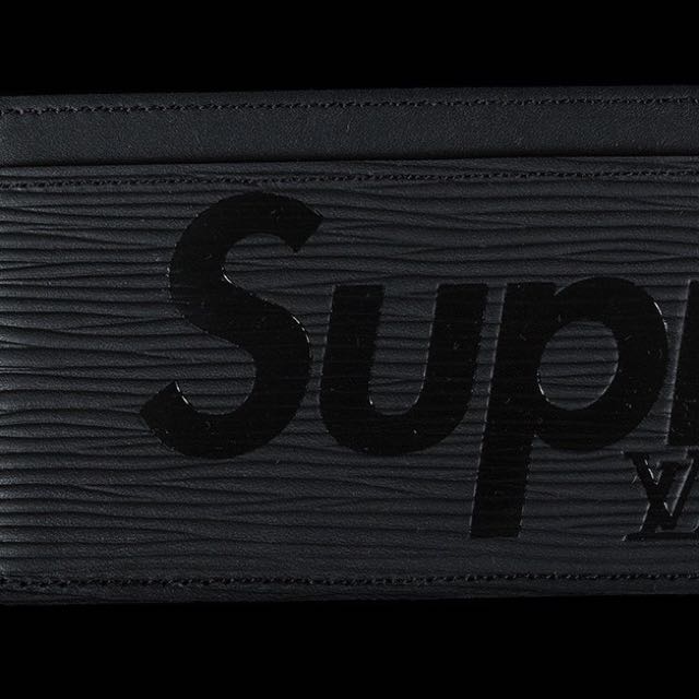 LV Supreme Card Holder Black Luxury Apparel on Carousell