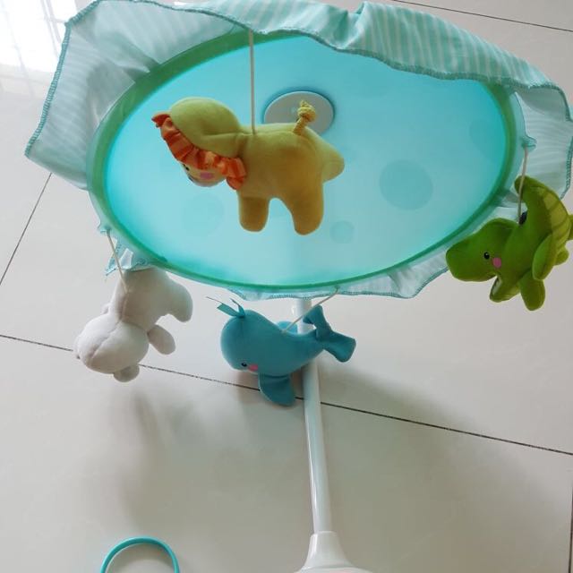 Mothercare Baby Cot With Fisher Price Musical mobile, Babies & Kids