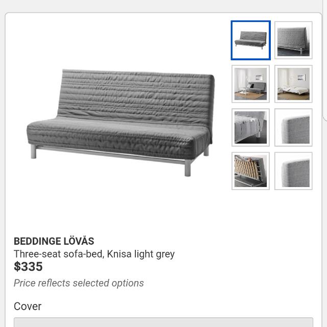 Preloved Ikea Sofa Bed With Mattress, Beddinge Sofa Bed Frame