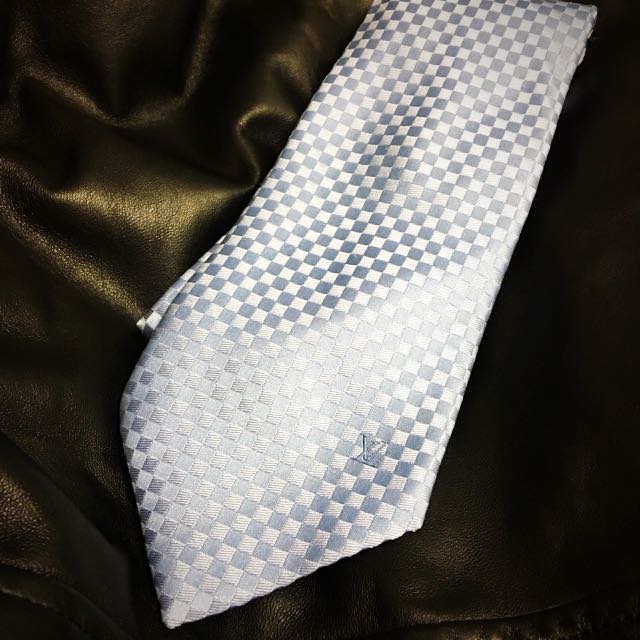 Louis Vuitton Micro Damier Tie, Navy, One Size