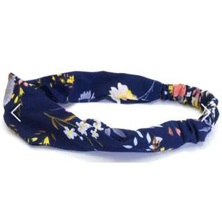 INSTOCK | Navy Floral Elastic Headband