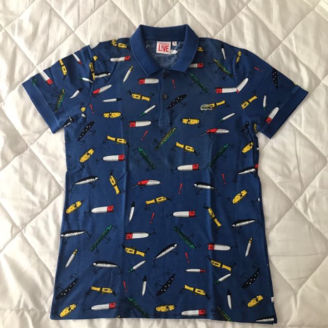 Authentic LACOSTE LIVE! Fish Hooks Polo Shirt, Men's Fashion, Tops & Sets, Tshirts & Polo Shirts