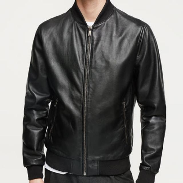 zara original leather jacket