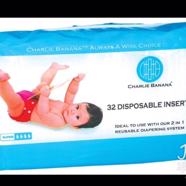 Charlie Banana 32 Disposable Inserts, Babies & Kids, Bathing & Changing ...