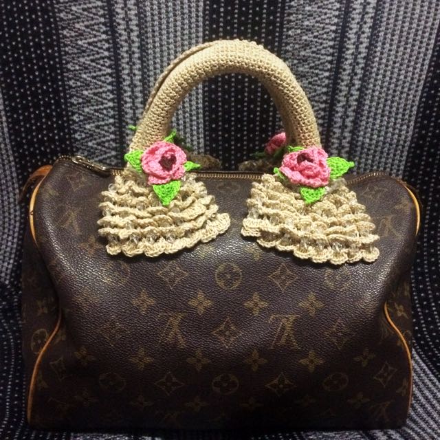 Summer Sale Crocheted Bag Handle Cover Lv Speedy On Carousell