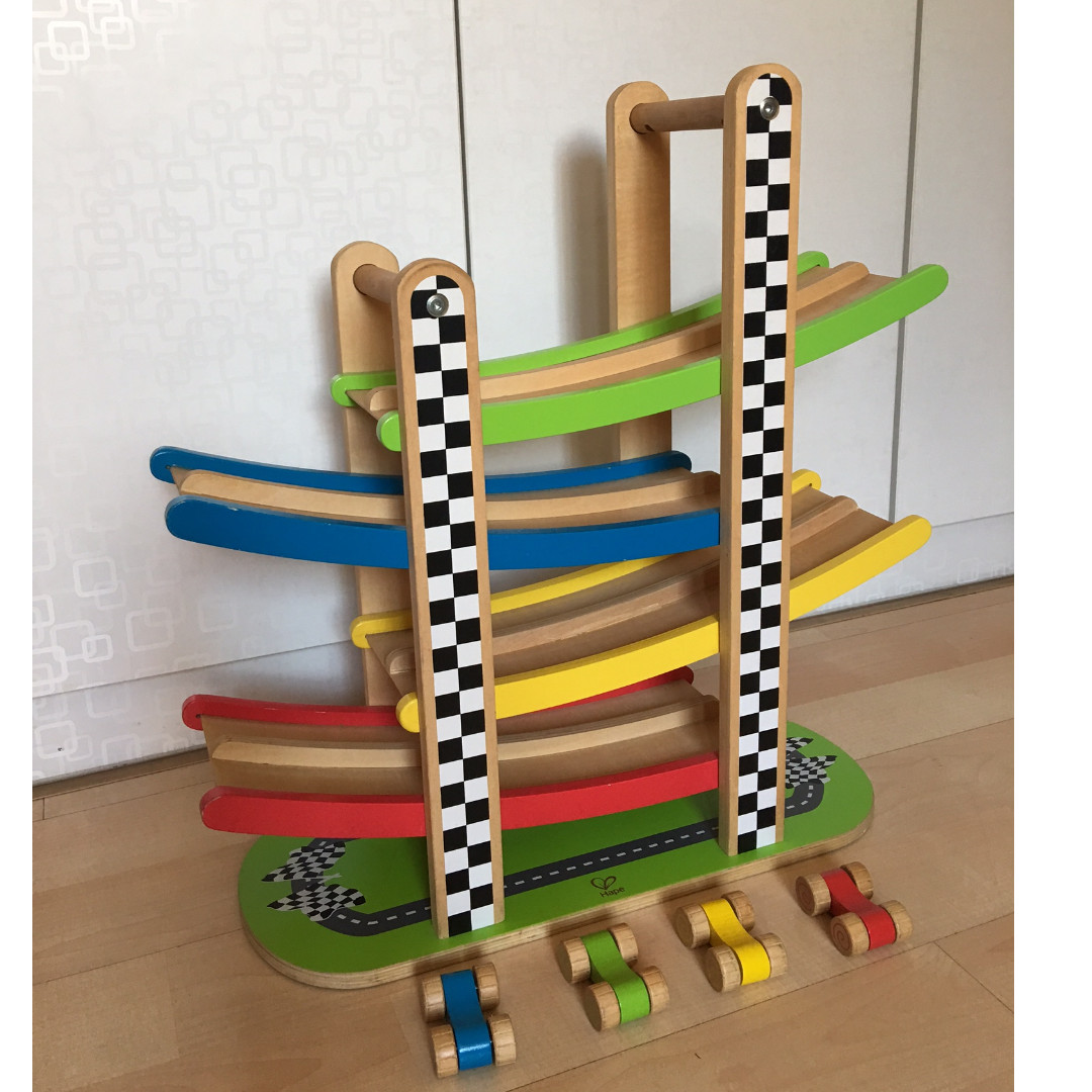 wooden car race track