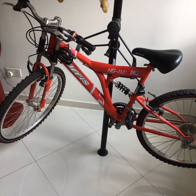 Used Harris Red Bicycle Sports Equipment Bicycles Parts Bicycles on Carousell