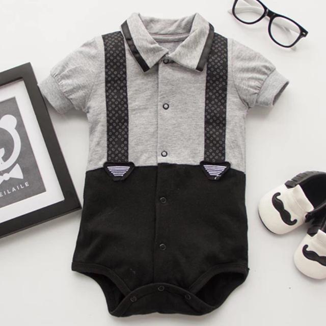 BNWT Baby Boy Romper Suit Polo Collar