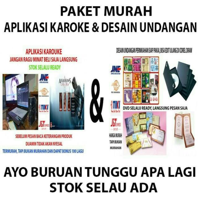 Jual Paket Aplikasi Karauke Desain Undangan Serba Serbi Others Di Carousell