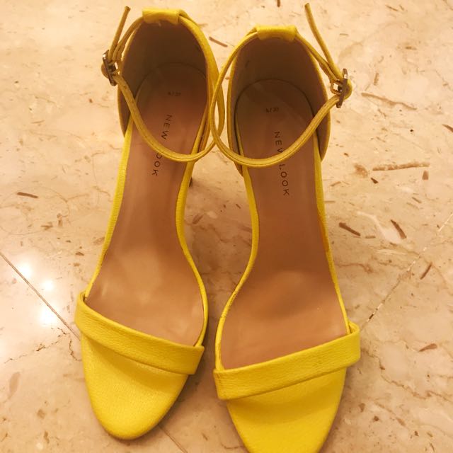 yellow high heel shoes uk