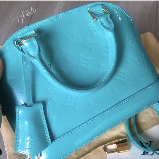 Louis Vuitton Alma BB Bleu Lagoon Monogram Bag - ShopperBoard