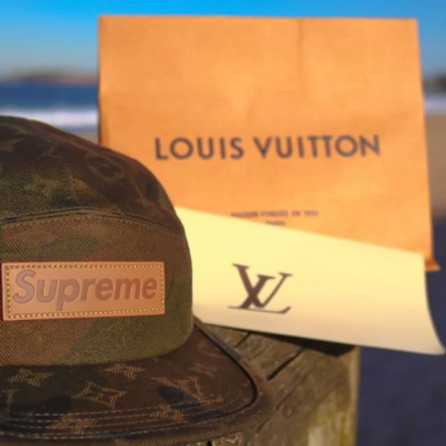 Supreme x Louis Vuitton 5-Panel Hat Brown