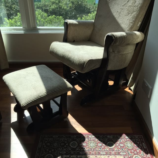 Mothercare Rocking Chair Tutti bambini deluxe reclinable glider chair & stool, Babies & Kids