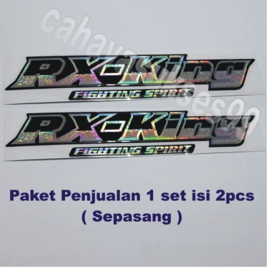 Sticker Timbul Yamaha Rx King Fighting Spirit Paket Sepasang 2pcs