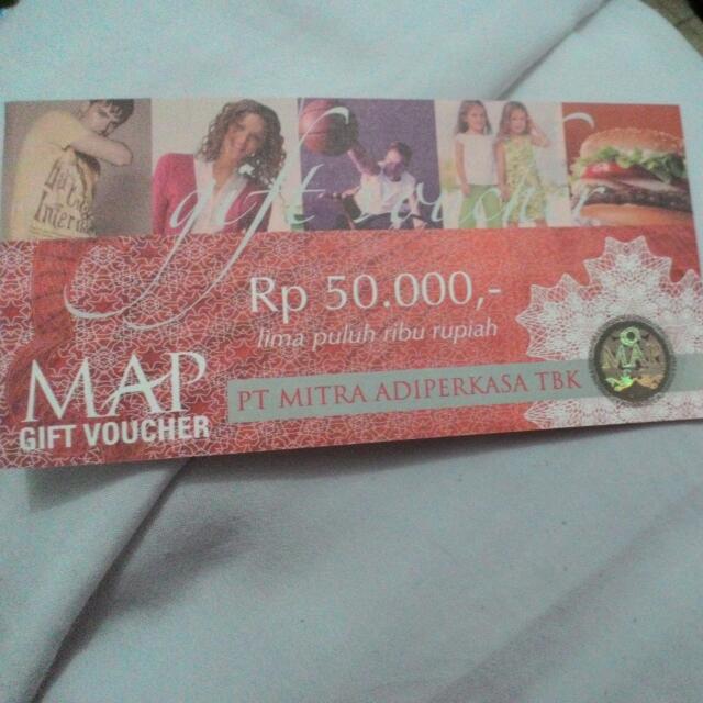 Voucher MAP, Tiket & Voucher, Kartu Hadiah & Voucher Di Carousell