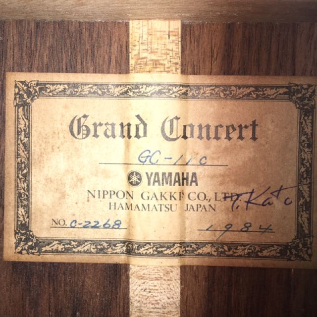 YAMAHA GC11C Japan Made Classical Guitar 1984, Hobbies & Toys, Music & Media, Musical