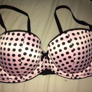 Pink Polka Dot Bra