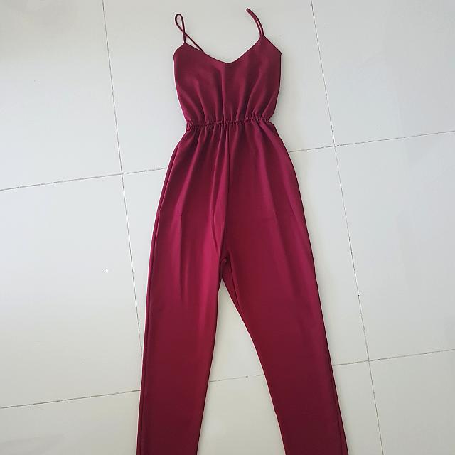 Silk Chiffon Long Jumpsuit Romper