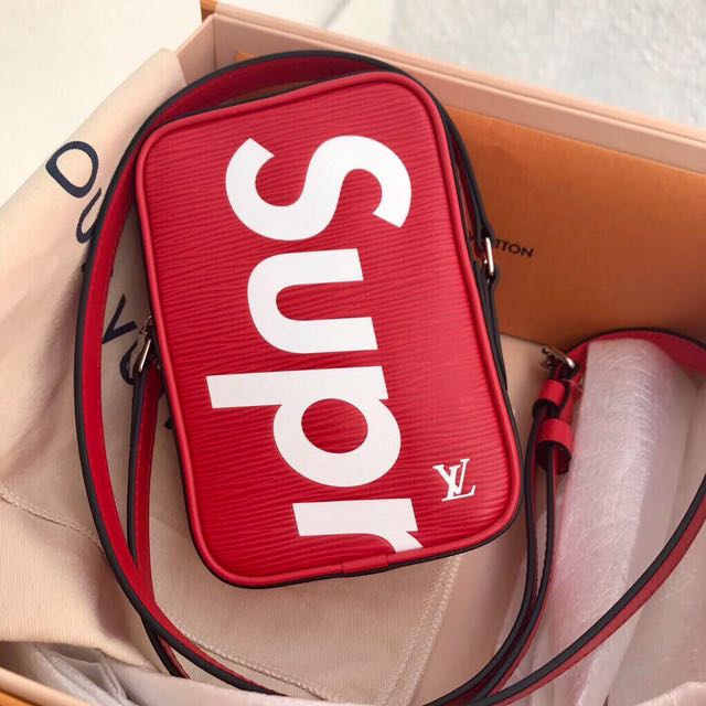 Louis Vuitton X Supreme Danube PM Red SHW, Luxury, Bags & Wallets on  Carousell