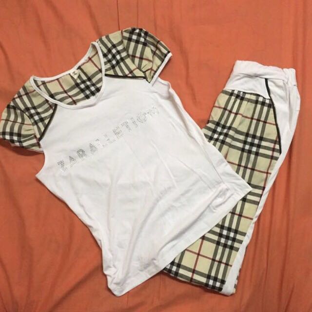 Burberry Inspired Long Pants Set Freepostage Women S Fashion
