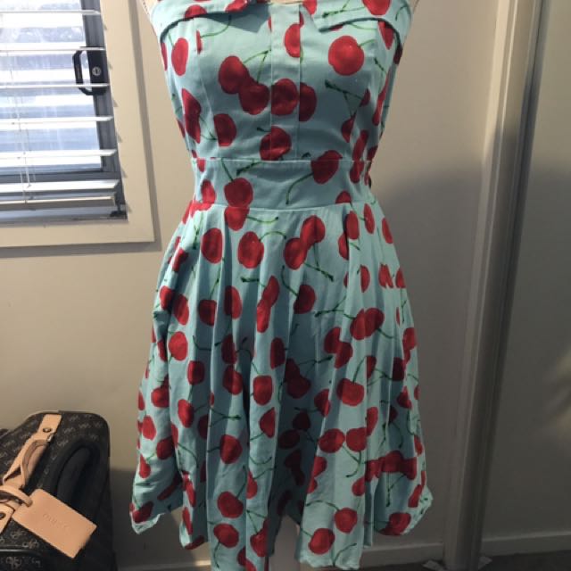 Cherry Pinup Dress Size 10 Women S Fashion Clothes On Carousell