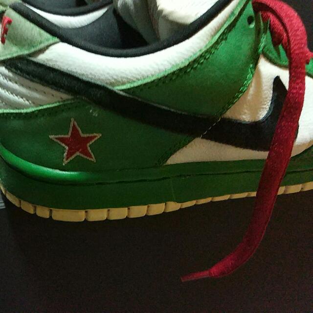 Nike dunk low pro sb Heineken 喜力版us8.5, 男裝, 鞋, 波鞋- Carousell
