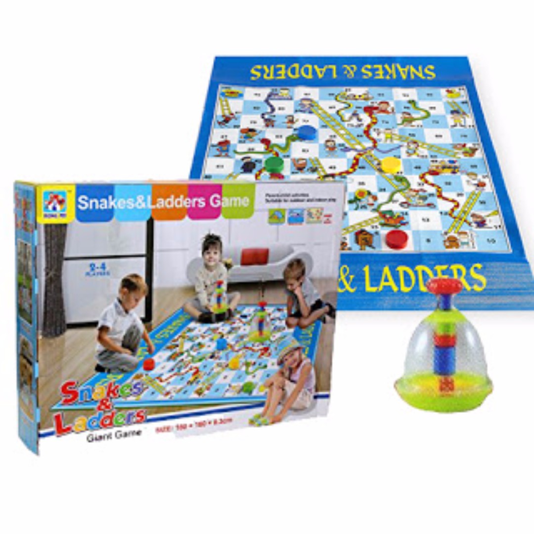 Rong Fei Snakes Ladders Classic 2 4 Players Giant Size Floor Mat