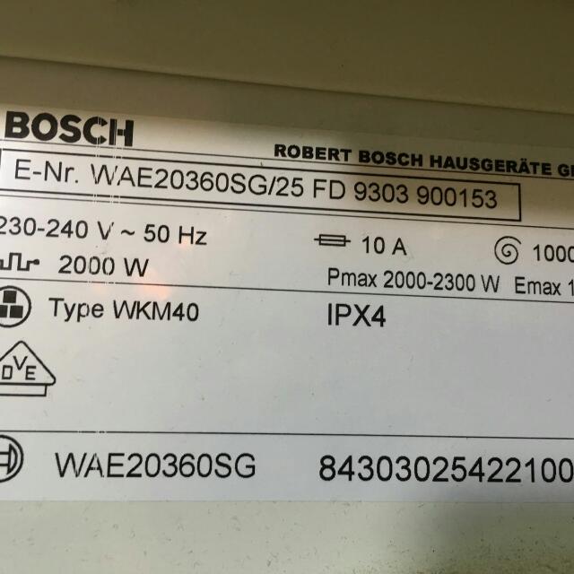 BOSCH Front Load Washing Machine 7kg, TV & Home Appliances, Washing ...
