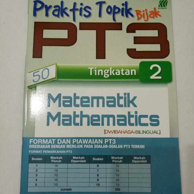 Buku Latihan Praktis Topik Bijak Pt3 Matematik Tingkatan 2 Dwibahasa Hobbies Toys Books Magazines Textbooks On Carousell