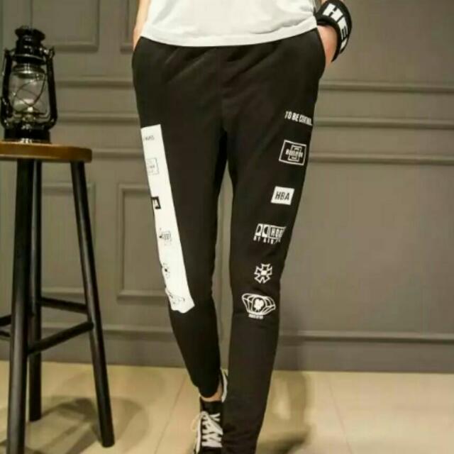 Black Jogger Pants, Men's Fashion, Bottoms, Joggers on Carousell