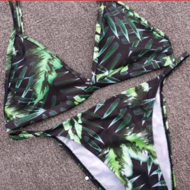 green leaf swimsuit