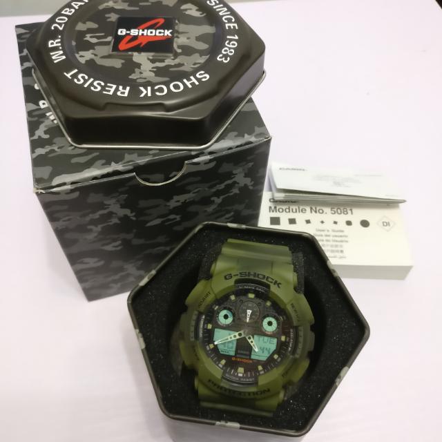 g shock ga 100 green