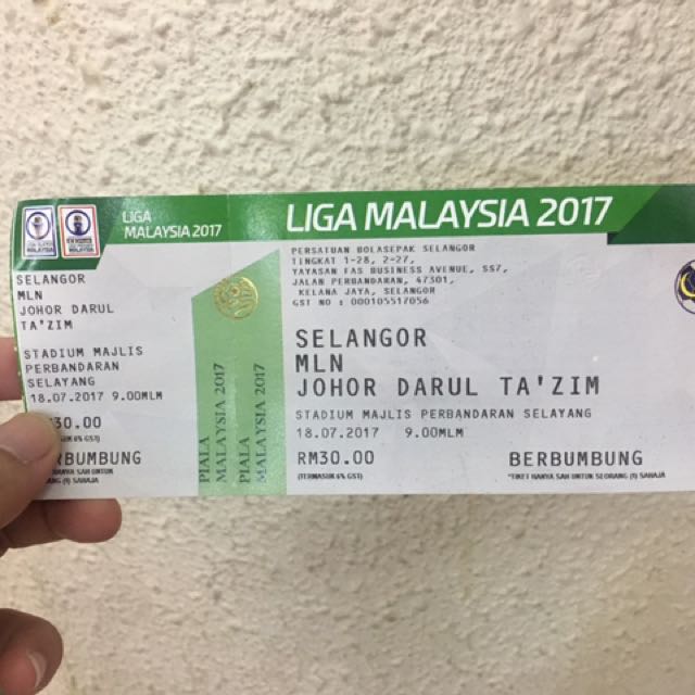 Tiket online piala malaysia