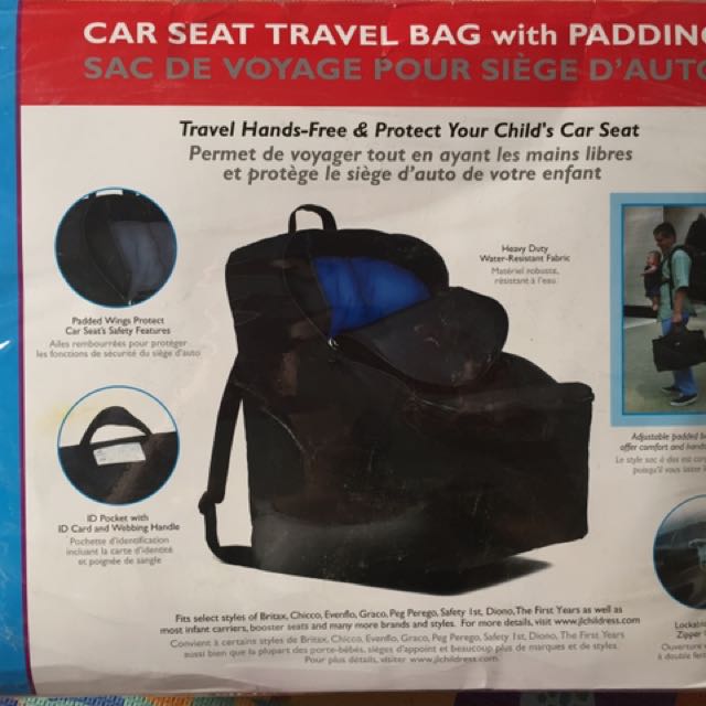 Jl Childress Ultimate Car Seat Travel, Jl Childress Car Seat Bag Compatibility Chart