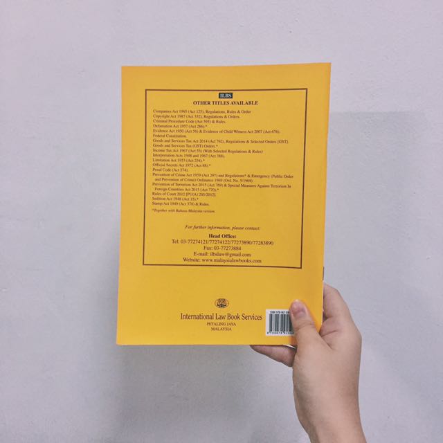 Law Book Printing Press And Publications Act And Rules Deposit Of Library Material Act Books Stationery Books On Carousell