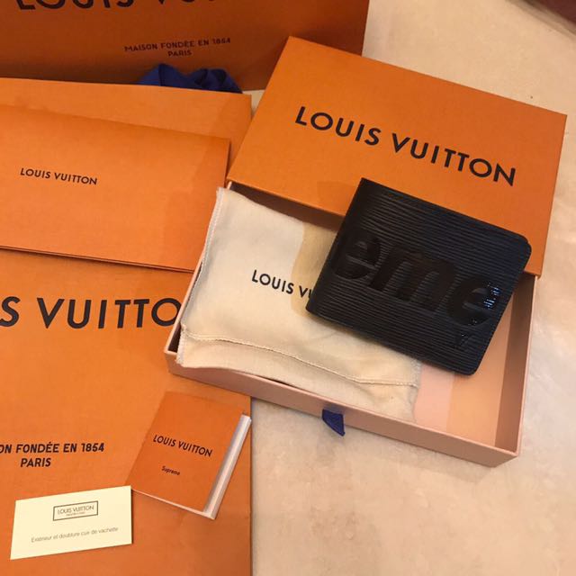 Supreme X LV Wallet, Luxury, Bags & Wallets on Carousell