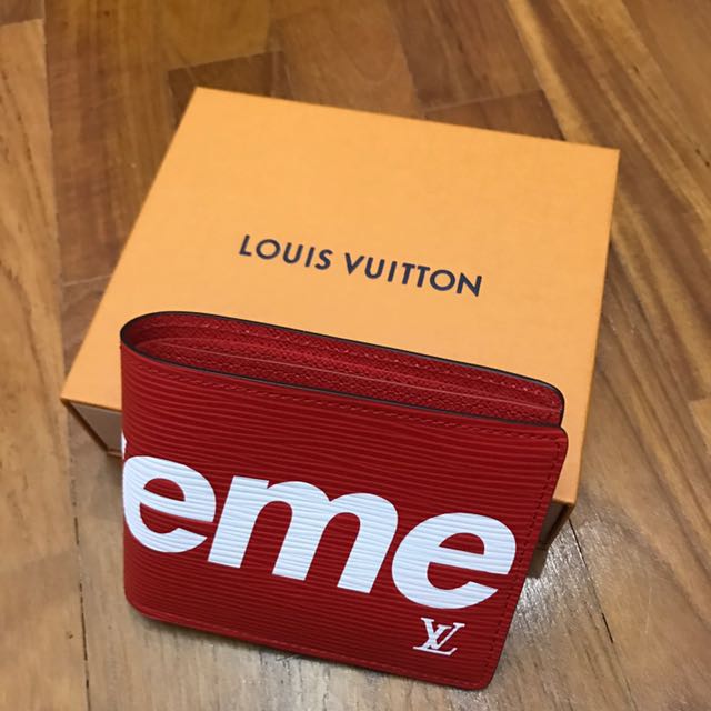 Louis Vuitton x Supreme Slender Wallet Epi Black - US