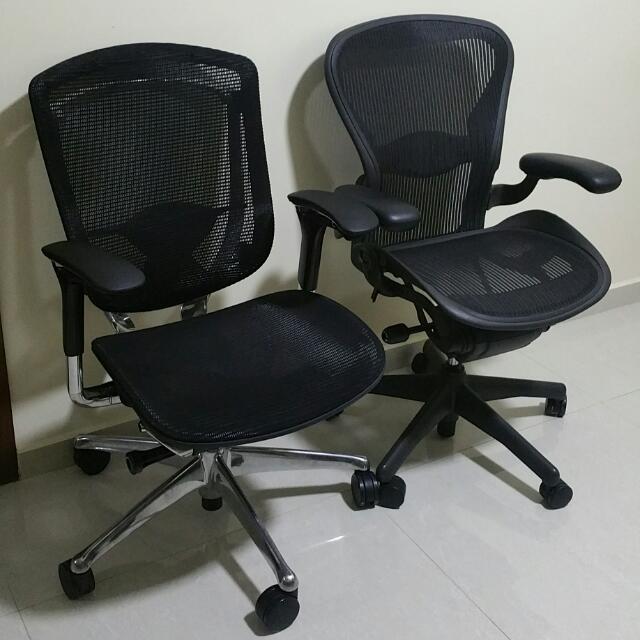 Contessa Ergonomic Chair, Comparable With Aeron chair, Furniture & Home