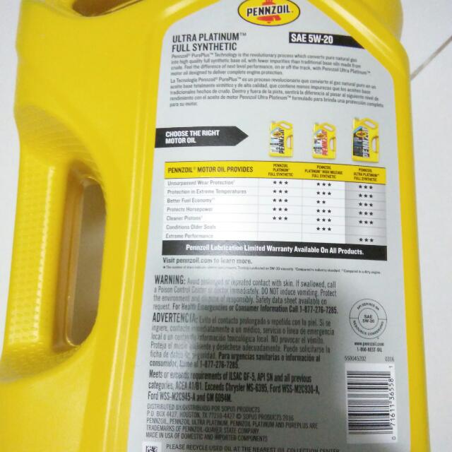 Pennzoil High Mileage Synthetic Blend Motor Oil 5W-20 Quart, 53% OFF