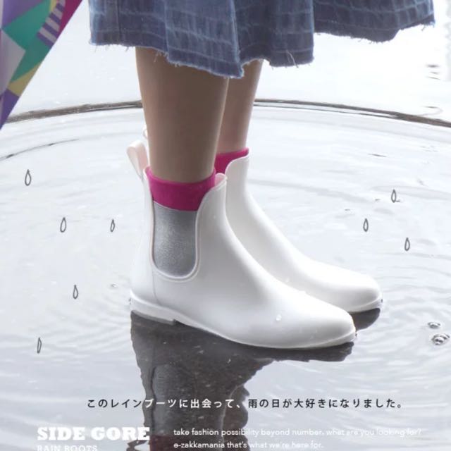 Side Gore Rain Boots 雨靴, 女裝, 鞋, 靴- Carousell